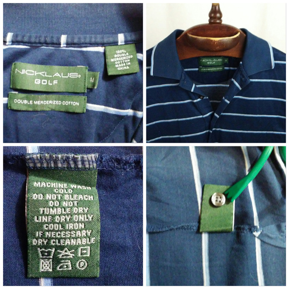 *HP* Nicklaus mens golf polo shirt Sz M Blue-green - Picture 3 of 8